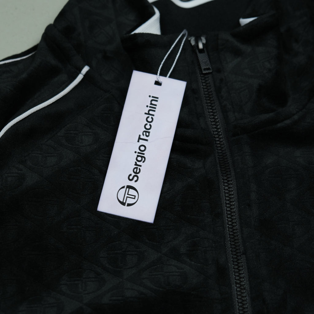 Sergio Tacchini Trackjacke Vintage Schwarz Ansicht 2