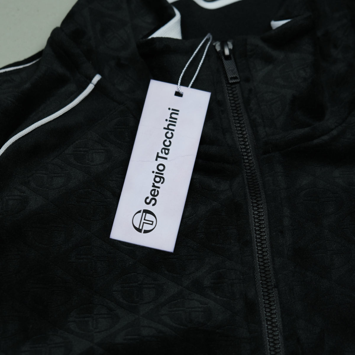 Sergio Tacchini Trackjacke Vintage Schwarz Ansicht 2