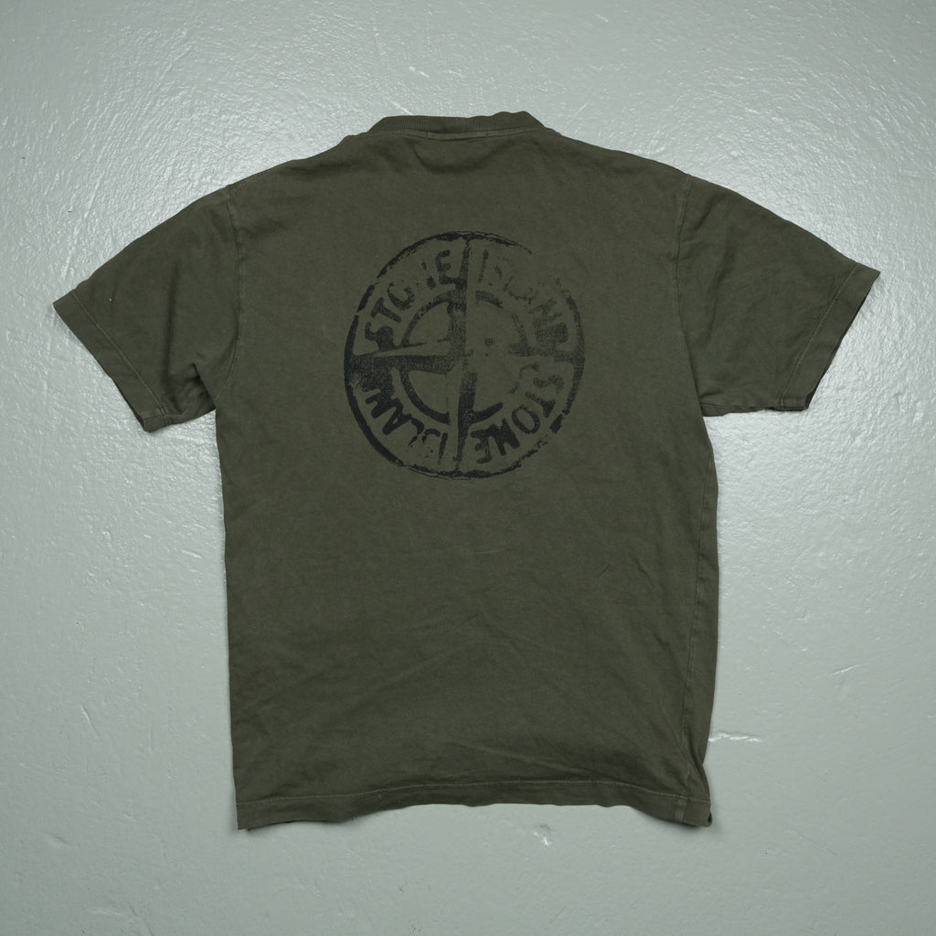 Stone Island T-Shirt Vintage Grün Ansicht 4
